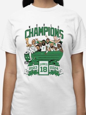 Celtics Banner 18 Duck Boat Shirts Boston Celtics World Champion Banner 18 Duckboat Shirts revetee 3