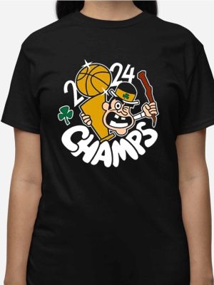 Celtics 2024 Champs Leprechaun Shirts Boston Celtics 2024 Champs Leprechaun Shirts T Shirt revetee 3