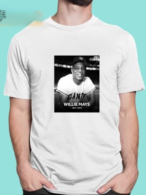 Rip Willie Mays T Shirt Rip Willie Mays San Francisco Giants Shirt revetee 2