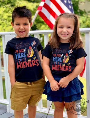 Just Here For The Wieners 4Th Of July Shirt giftyzy 8