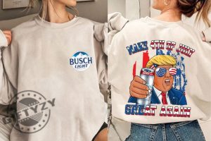 Trump Make 4Th Of July Great Again Busch Light Shirt giftyzy 2