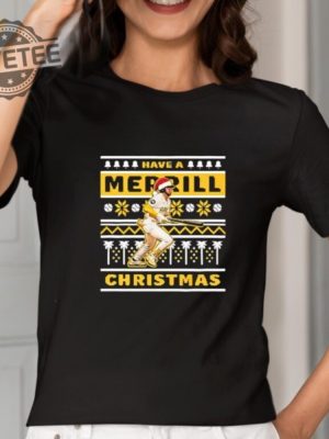 2024 Padres Have A Merrill Christmas Shirt Giveaway Have A Merrill Christmas Shirts Padres Shirt Giveaway Unique revetee 2