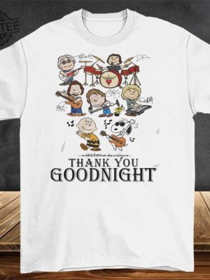 Snoopy Charlie Brown Thank You Goodnight T Shirt Snoopy Charlie Brown Thank You Goodnight Sweatshirts revetee 3