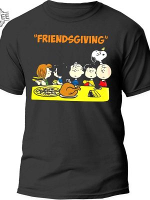 Charlie Brown Snoopy Friendsgiving Thanksgiving Party T Shirt Peanuts Friendsgiving T Shirt Snoopy Friendsgiving Shirts revetee 3