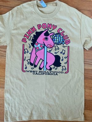 Pink Pony Club West Hollywood California T Shirt Cute Funny Chappell Roan Themed Party Gay Cowboy Queer revetee 2