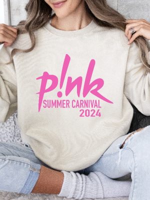 P Nk Summer Carnival 2024 Trustfall Album Tee Pink Singer Tour Music Festival Shirt Concert Apparel revetee 3