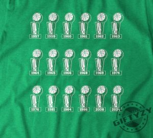 Boston Championships Official Goat Gear Boston Basketball 2024 Champs Trophies Shirt giftyzy 2