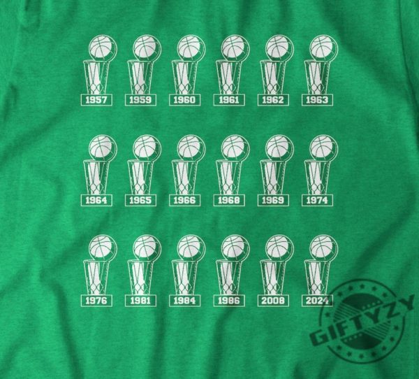 Boston Championships Official Goat Gear Boston Basketball 2024 Champs Trophies Shirt giftyzy 2