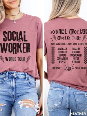 Social Worker World Tour Shirt School Social Worker T Shirt Msw Lcsw Lsw Graduation Gift revetee 2