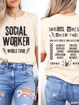 Social Worker World Tour Shirt School Social Worker T Shirt Msw Lcsw Lsw Graduation Gift revetee 3