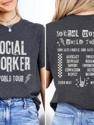 Social Worker World Tour Shirt School Social Worker T Shirt Msw Lcsw Lsw Graduation Gift revetee 4