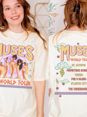 Two Sided Vintage Muses 97 World Tour Hercules Disneyland Shirts Vintage Disneyland Hercules Megara Movie Shirts revetee 4