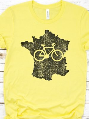 Tour De France Weathered France Bike Silhouette T Shirt For Cycling Enthusiasts revetee 3