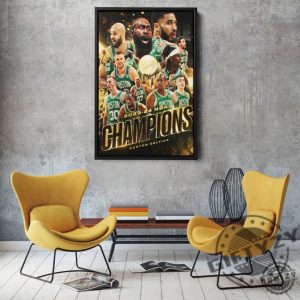 Boston Celtics 2024 Nba Championship Canvas Wall Art Home Decor Framed Poster Print giftyzy 6