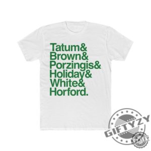 Boston Celtics Player Names Jayson Tatum Jaylen Brown Porzingis Parade Shirt giftyzy 5