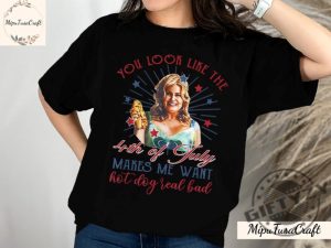 You Look Like 4Th Of July Makes Me Want A Hot Dog Real Bad Shirt giftyzy 2