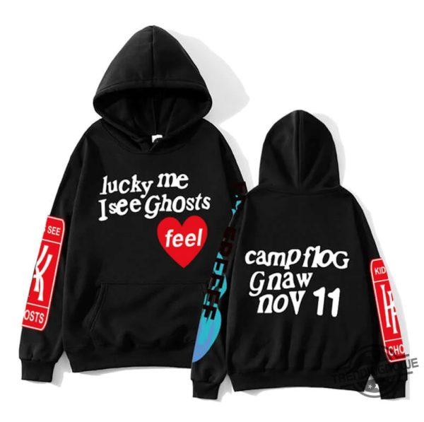 Lucky Me I See Ghosts Hoodie Black Kanye West Lucky Me I See Ghosts Hoodie Print Hoodie trendingnowe 1