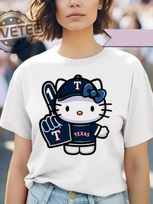 Hello Kitty Texas Rangers Baseball 2024 Shirts Texas Rangers Hello Kitty 2024 Shirt Hello Kitty Texas Rangers Hoodie revetee 2