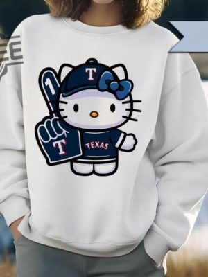 Hello Kitty Texas Rangers Baseball 2024 Shirts Texas Rangers Hello Kitty 2024 Shirt Hello Kitty Texas Rangers Hoodie revetee 3