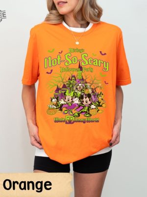 2024 Mickey Not So Scary Halloween Party Shirt Vintage Disney Halloween 2024 Shirt Halloween Family Matching Shirts Unique revetee 2