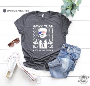 Hawk Tuah 24 Spit On That Thang 2024 Shirt Donald Trump 2024 Shirt Funny 4Th Of July Tee giftyzy 3