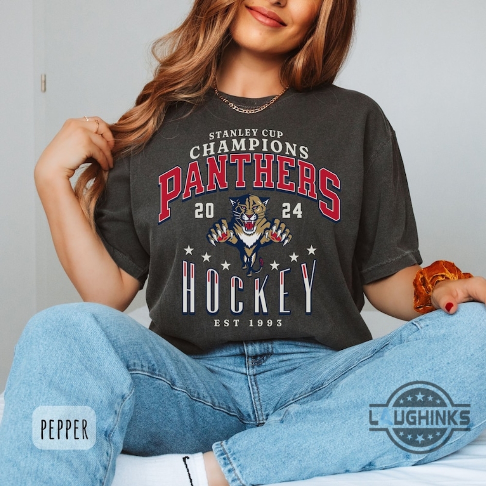 Stanley Cup Champions 2024 Florida Panthers Tshirt Sweatshirt Hoodie Nhl Hockey Gift For Fans