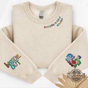 inside out sweatshirt tshirt hoodie every day is full of emotions pixar movie embroidered shirts laughinks 2
