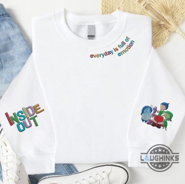 inside out sweatshirt tshirt hoodie every day is full of emotions pixar movie embroidered shirts laughinks 3