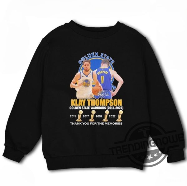 Klay Thompson Shirt Klay Thompson Golden State Warriors 2011 2024 Thank You For The Memories Shirt trendingnowe 2