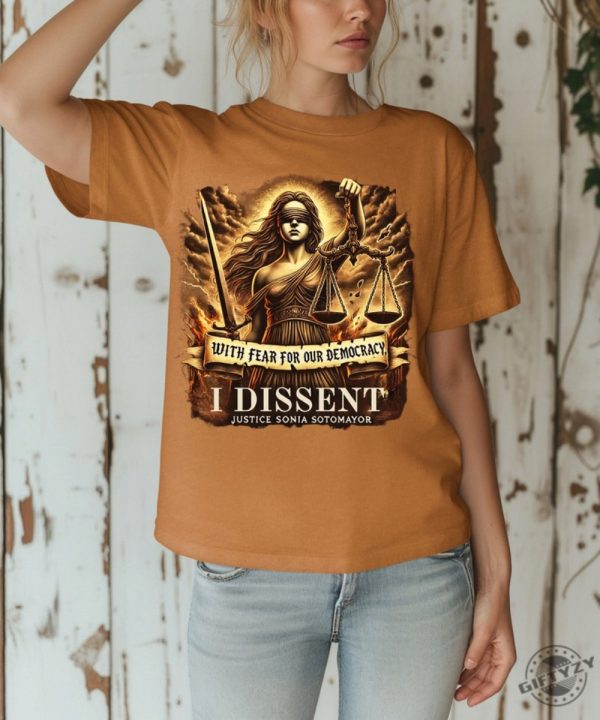 With Fear For Our Democracy I Dissent Political Shirts giftyzy 2