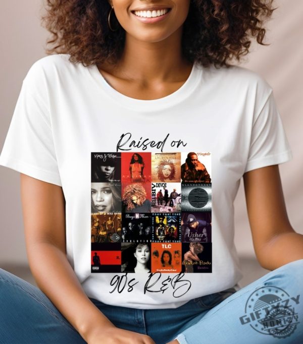Raised On 90S Rb Album Cover Shirt Music Artist Sweatshirt Music Lover Tshirt Black History Hoodie Nostalgia Shirt giftyzy 1