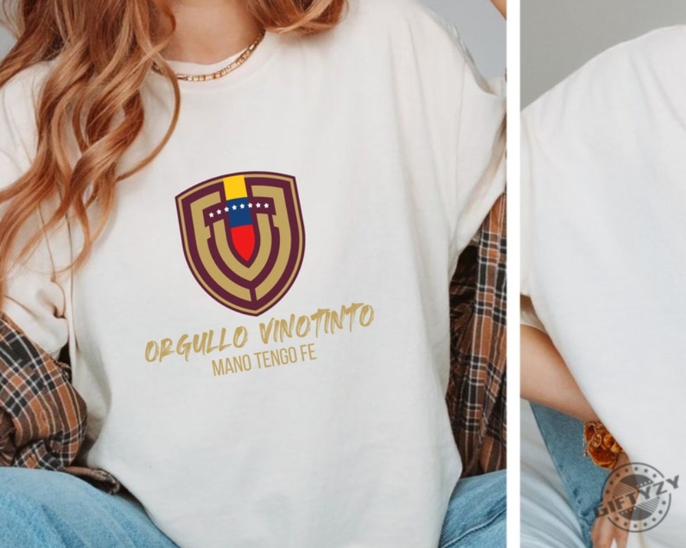 Mano Tengo Fe Venezuela Shirt Venezuela Soccer Team Sweatshirt La Vinotinto Tshirt Copa America Shirt giftyzy 1