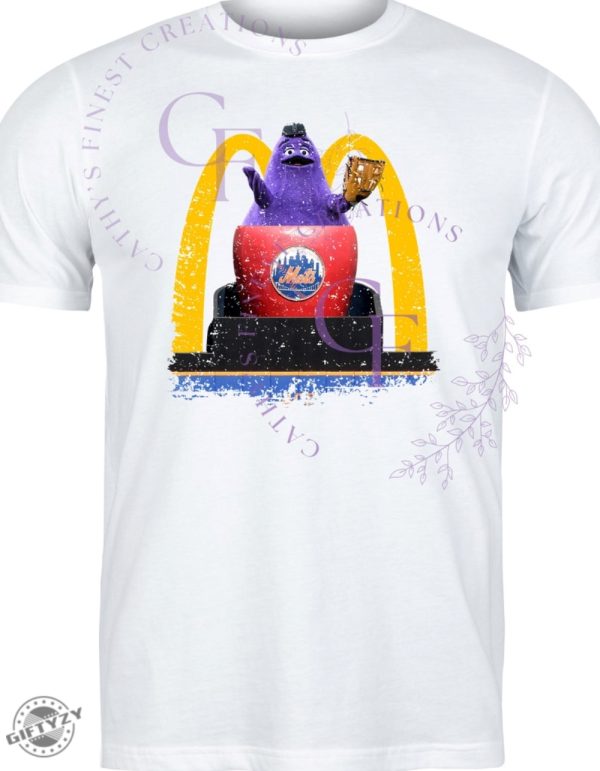 Grimace At Citi Field Tshirt New York Grimets Sweatshirt New York Mets Grimace Tshirt Homerun Apple Grimace Shirt giftyzy 1