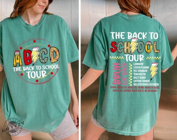 The Back To School Tour Shirt Abcd Teacher Sweatshirt Teacher Gift Back To School Tshirt First Day Of School Teacher Shirt giftyzy 2 1