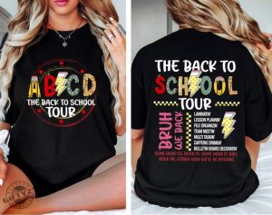 The Back To School Tour Shirt Abcd Teacher Sweatshirt Teacher Gift Back To School Tshirt First Day Of School Teacher Shirt giftyzy 3 1