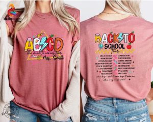 Custom Teacher Shirt Personalized Teacher Gift Teacher Appreciation Tshirt First Day Of School Sweatshirt Back To School Tour Shirt giftyzy 6