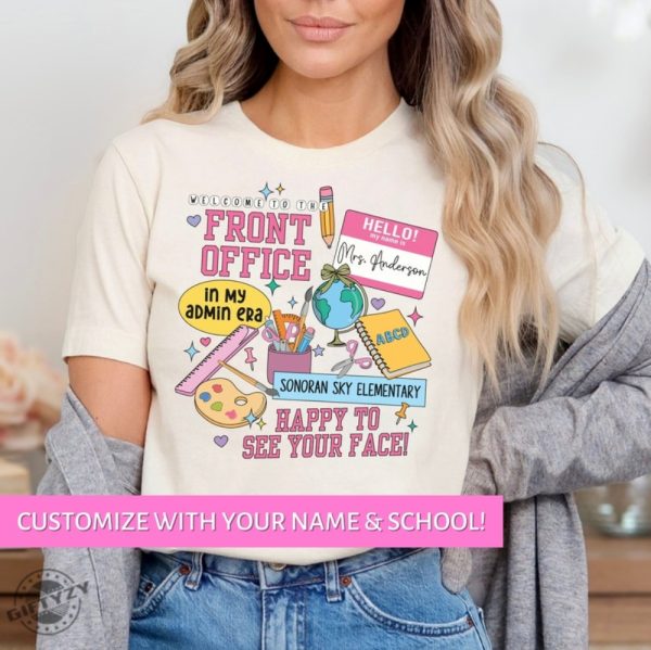 In My Admin Era School Front Office Shirt Admin Squad Tshirt Front Office Team School Secretary Sweatshirt Office Squad Happy First Day Of School Shirt giftyzy 1