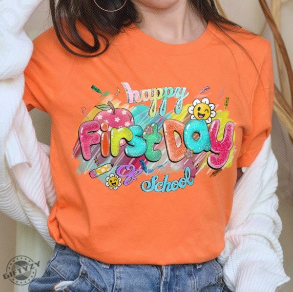 Happy First Day Of School Shirt Special Teacher Gifts giftyzy 6