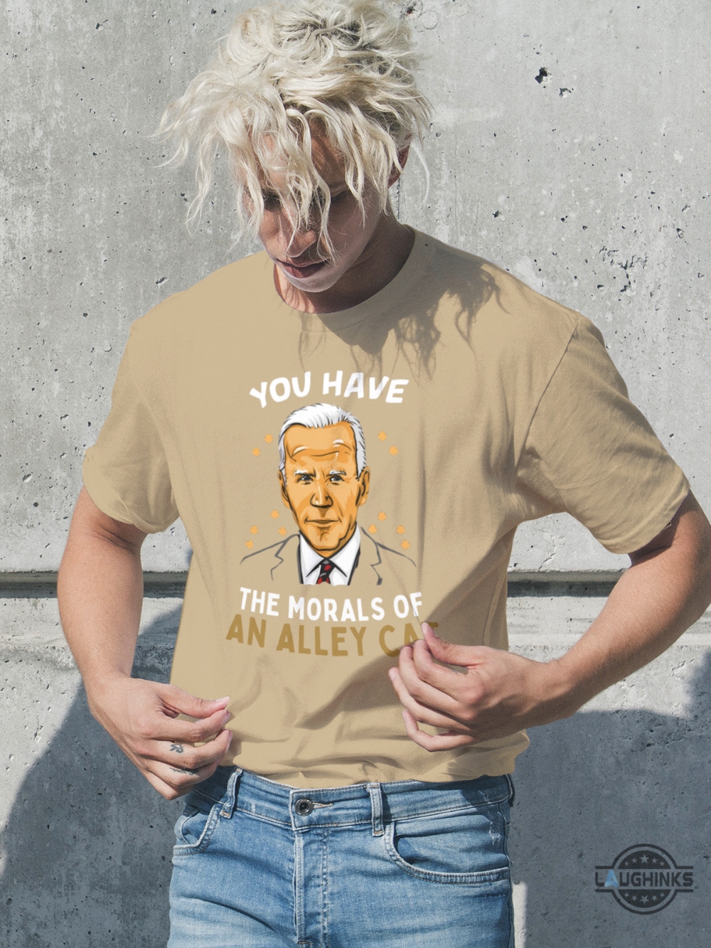 Joe Biden Morals Of An Alley Cat T Shirt Sweatshirt Hoodie Funny Presidential Debate Donald Trump Memes Gifs Shirts