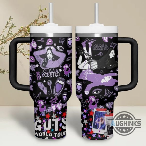 olivia rodrigo guts world tour stanley tumbler cup dupe 40oz