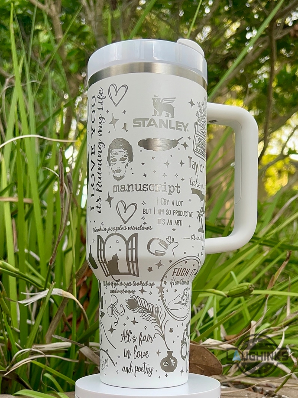 Taylor Swift Engraved Stanley Cup Dupe Cheap Ttpd Swifties Eras Tour Inspired Tumblers