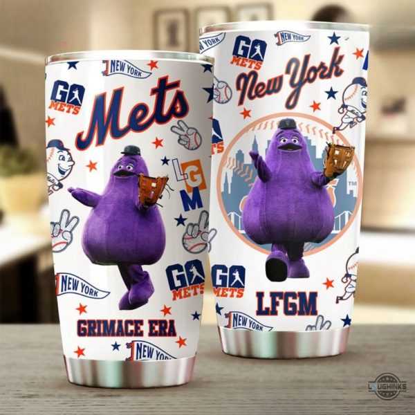 new york mets grimace tumbler 20oz 30oz