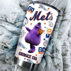 new york mets grimace tumbler 20oz 30oz