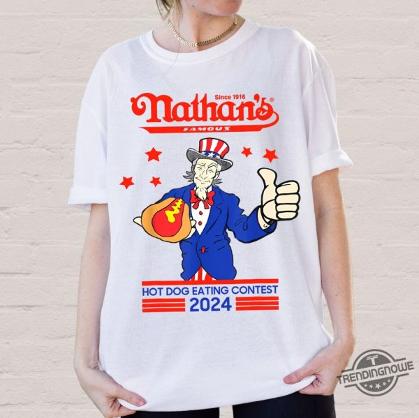 Nathans Hotdog Eating Contest 2024 Shirt The 4Th Of July Contest Eat Hot Dog Shirt trendingnowe 1