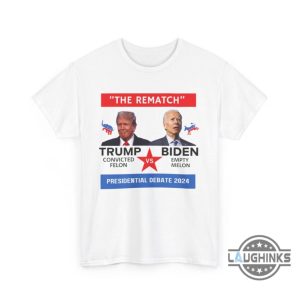 trump and biden debate shirt 2024 convicted felon vs empty melon the rematch funny presidental election t shirt sweatshirt hoodie laughinks 1