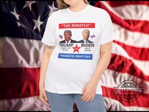 trump and biden debate shirt 2024 convicted felon vs empty melon the rematch funny presidental election t shirt sweatshirt hoodie laughinks 2