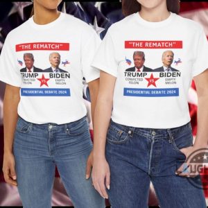 trump and biden debate shirt 2024 convicted felon vs empty melon the rematch funny presidental election t shirt sweatshirt hoodie laughinks 3