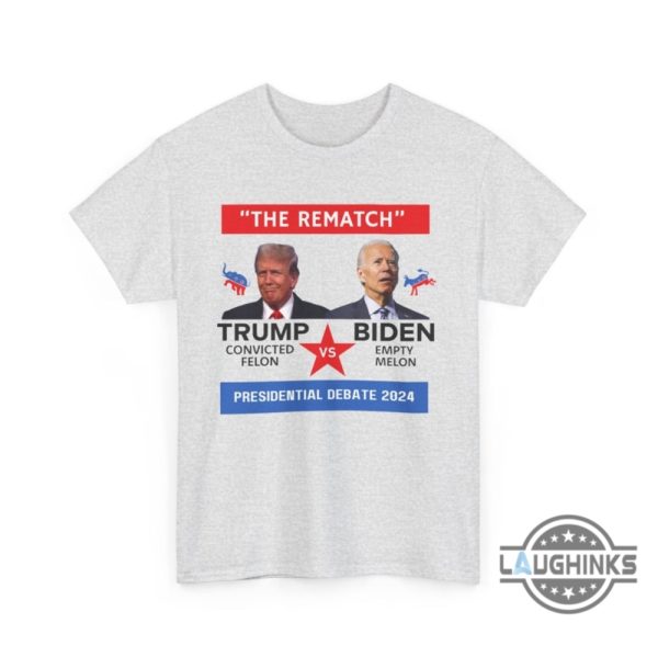 trump and biden debate shirt 2024 convicted felon vs empty melon the rematch funny presidental election t shirt sweatshirt hoodie laughinks 5