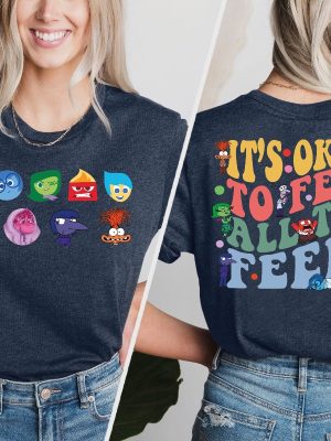 Disney Inside Out Its Okay To Feel All The Feels Shirt Mental Health Shirt Inclusion Shirt Mental Health Matters Sweatshirt revetee 4