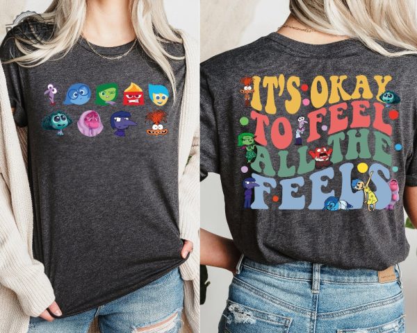 Disney Inside Out Its Okay To Feel All The Feels Shirt Mental Health Shirt Inclusion Shirt Mental Health Matters Sweatshirt revetee 6